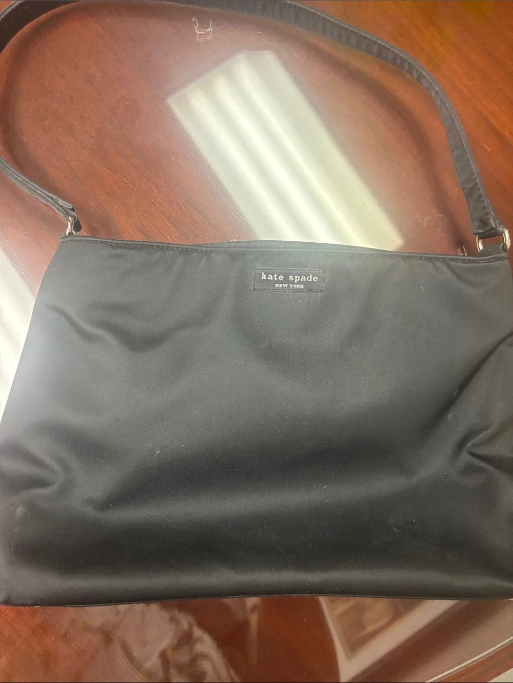 kate spade black nylon crossbody shoulder bag